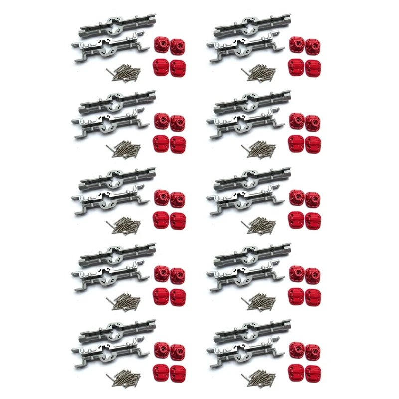 

X18A-10X Metal Front And Rear Bridge Axle Housing Case For MN D90 D91 MN99 MN99S 1/12 RC Car Upgrade Parts Accessories,Silver
