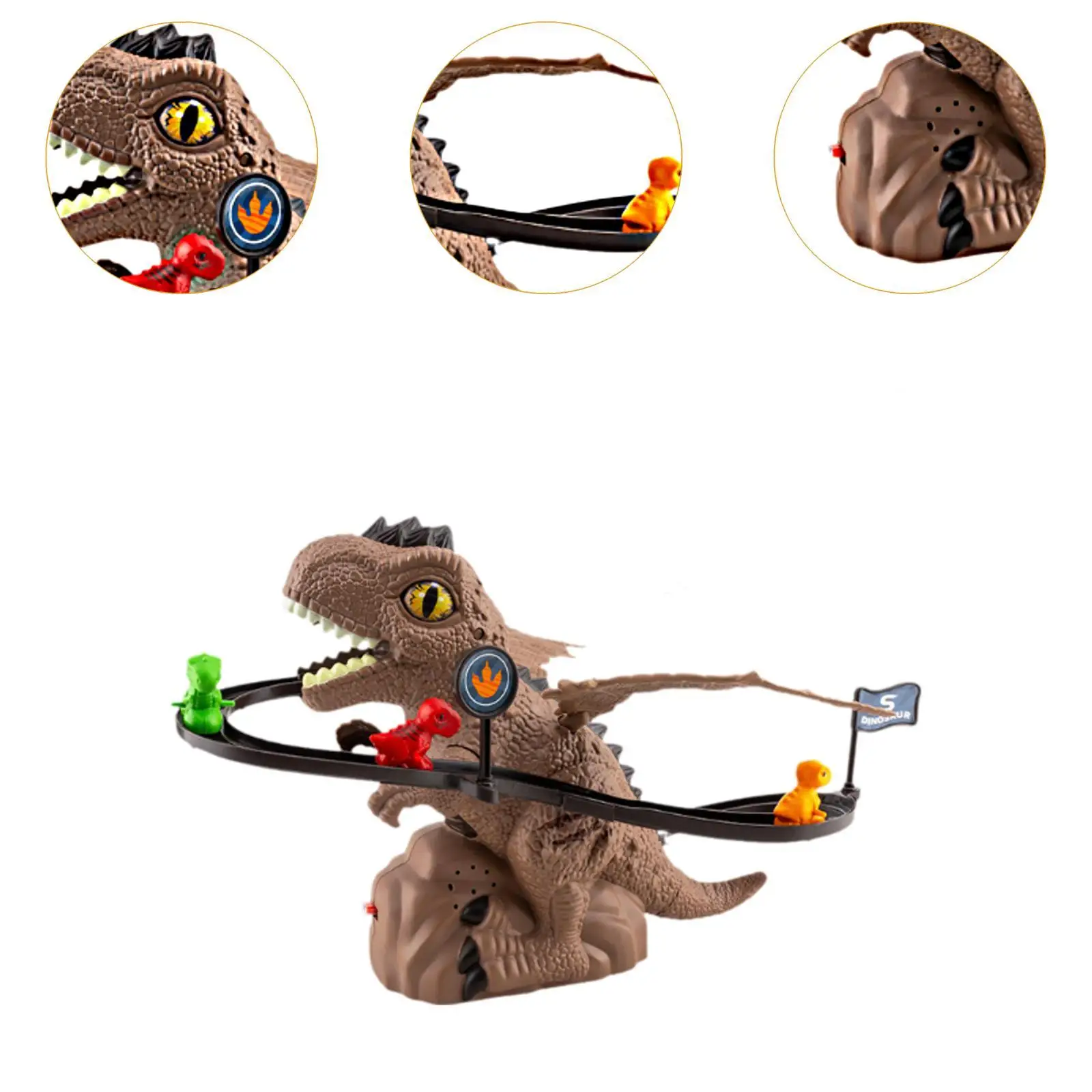 ألعاب مسار سباق الديناصورات لعبة تسلق الدرج لعبة مونتيسوري الداخلية لعبة تعليمية