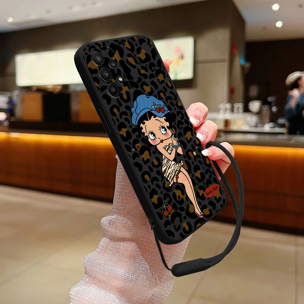 Sexy Betty Phone Case for Oneplus Nord 3 2 9 8T 8 Pro 5G Liquid Soft Silicone Cover With Hand Strap