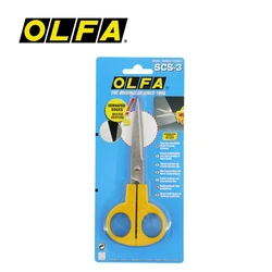 OLFA SCS-3 Fine Serrated Blade Multi-purpose Scissors Stainless Steel Serrated Anti Slip Scissors Fabric Paper Shearing Tools