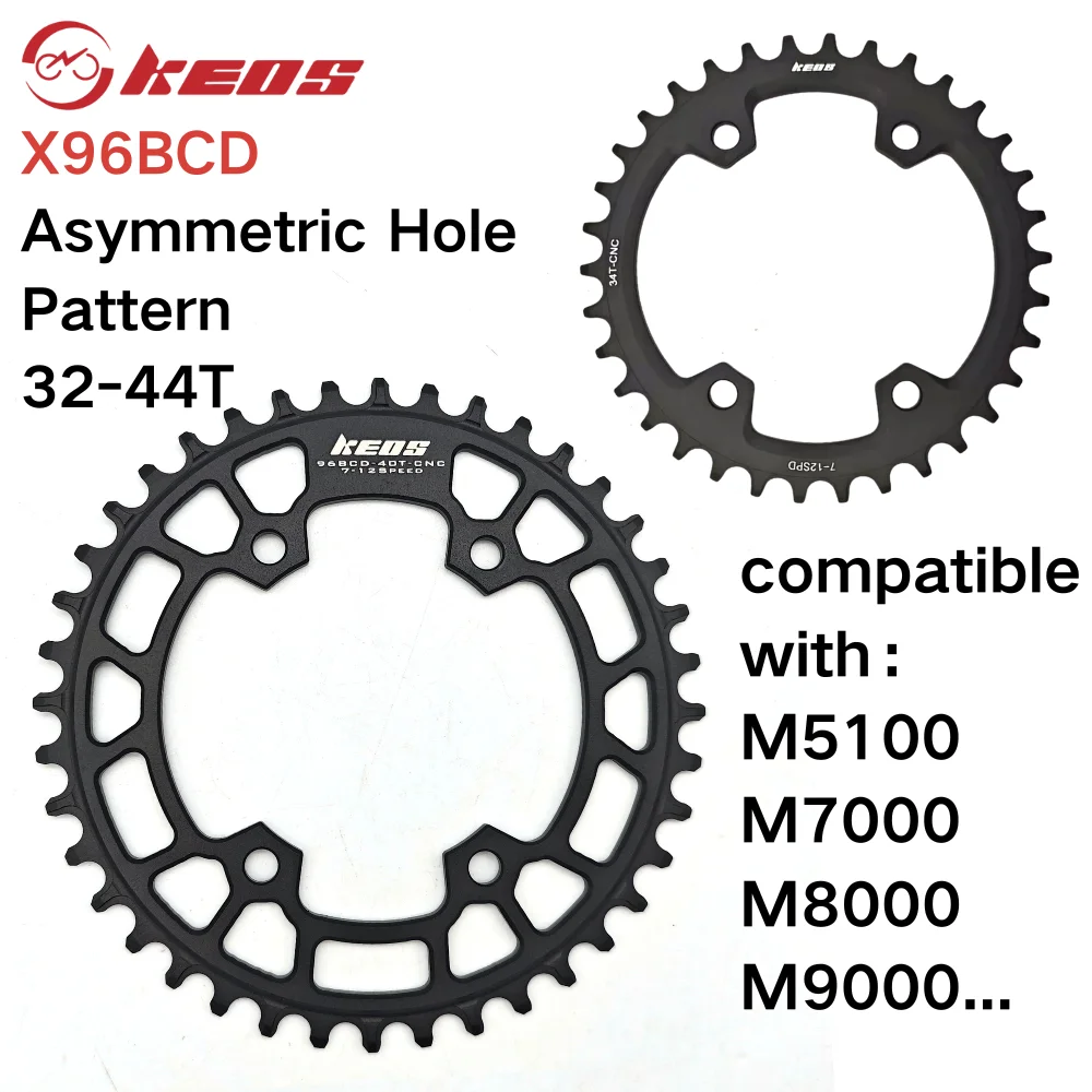 KEOS Asymmetric 96BCD Aluminum Alloy Narrow-Wide Tooth 1x