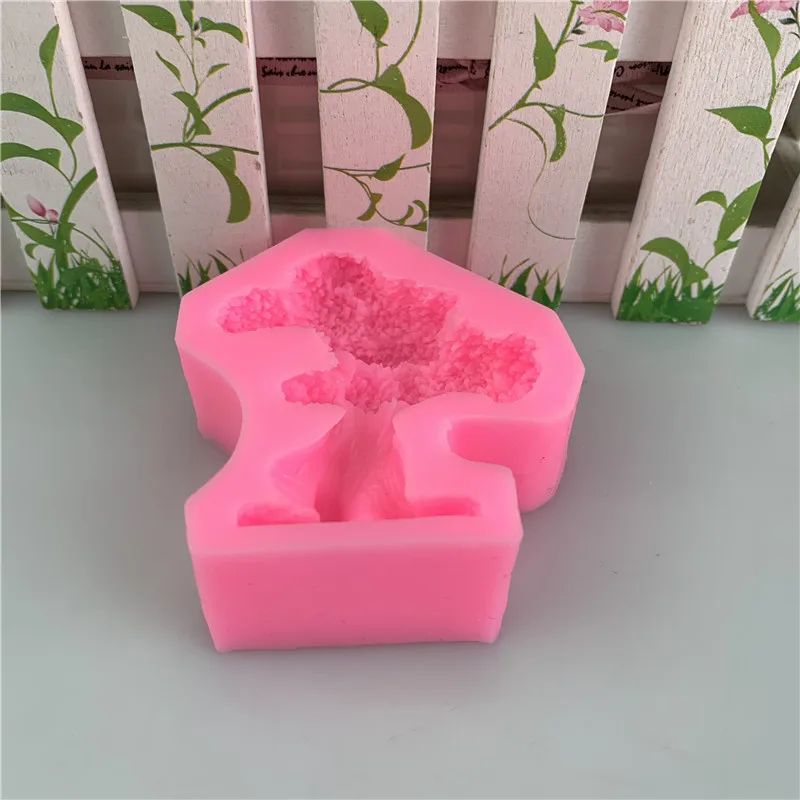 3D Small Tree Bonsai Shape Silicone Cake Decoration Tool DIY Resin Clay Chocolate Dessert Decoration Mold