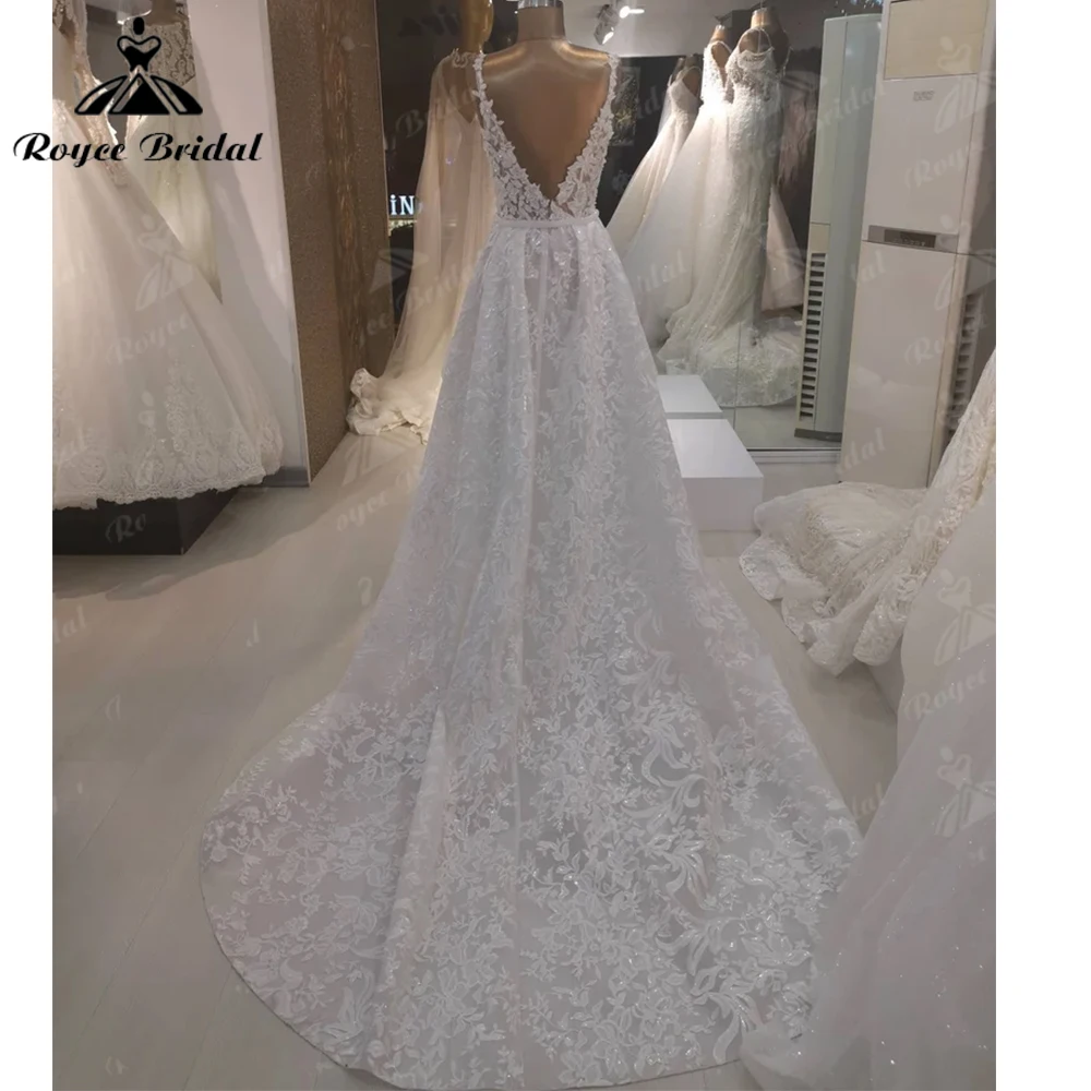 Mermaid Wedding Dress with Detachable Skirt Luxury Women Wedding Gowns Vestido De Novia 2023 Gorgeous Bridal Lace Boho