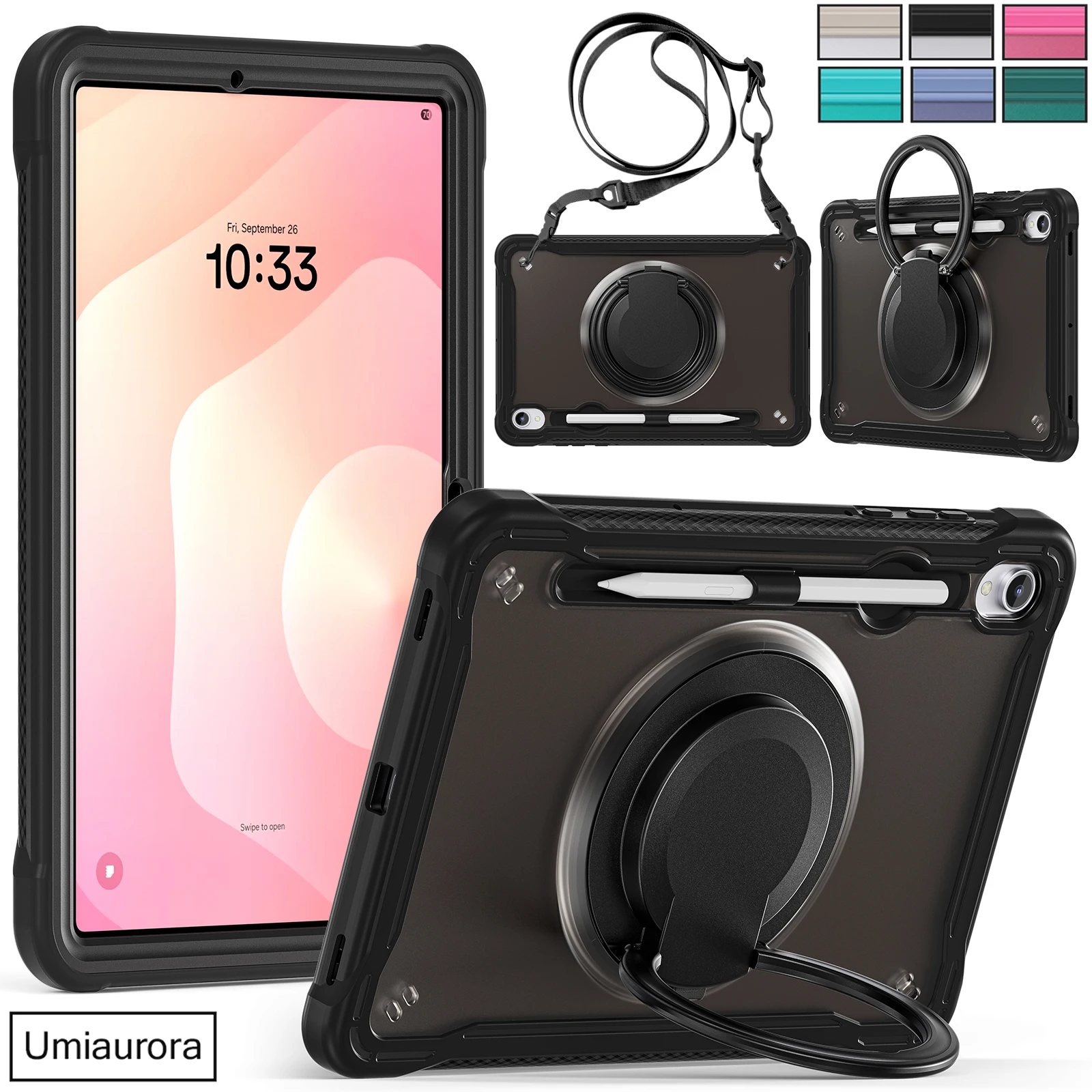 

﻿﻿﻿For Samsung Tab S11 11 inch SM-X730 SM-X736B Shockproof Tablet Case 360 Rotation Hand Ring Stand Shoulder Strap Armor Funda