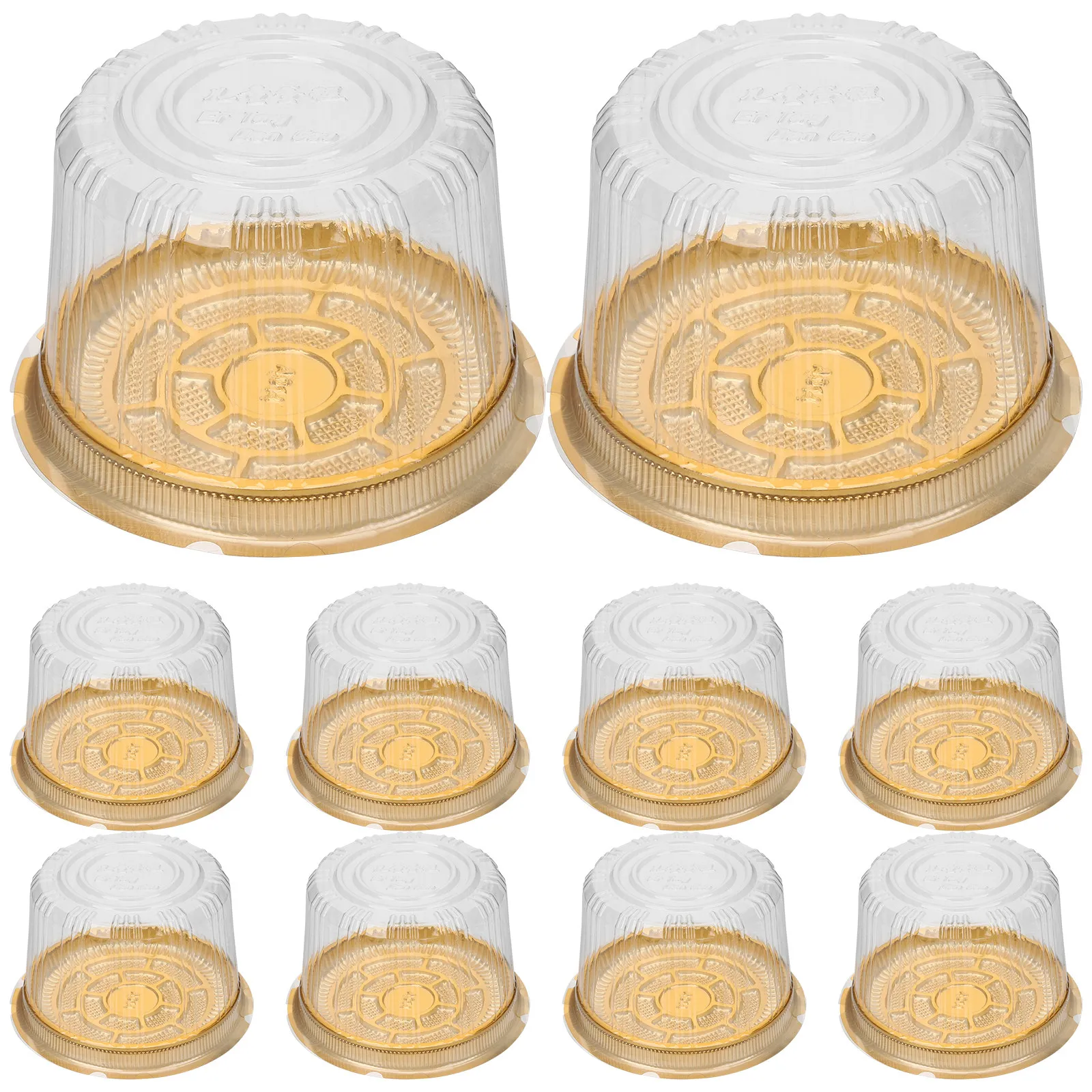 

20Pcs Clear Cake Packaging Boxes Plastic Containers with Lid Cake Slice Holders for Bakery Home Party Containers