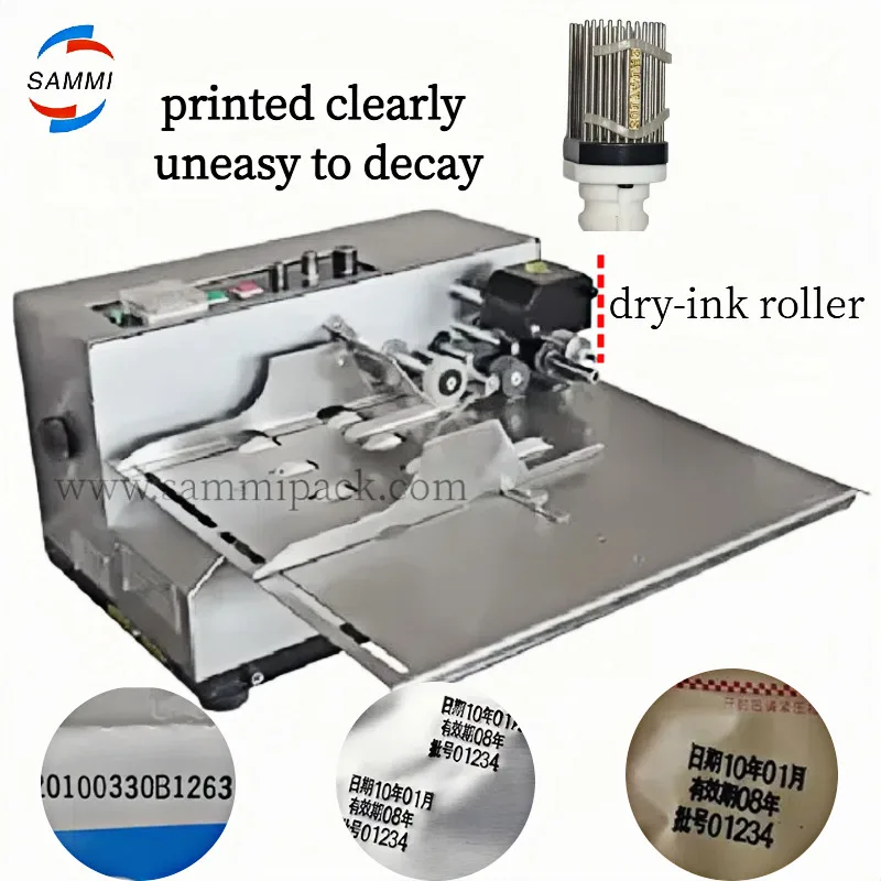 

MY-380W Stainless Steel Widen Solid Ink Coding Machine Speed 300pcs/min Automatic Dry-ink For Paper Plastic Flm Aluminum Foil