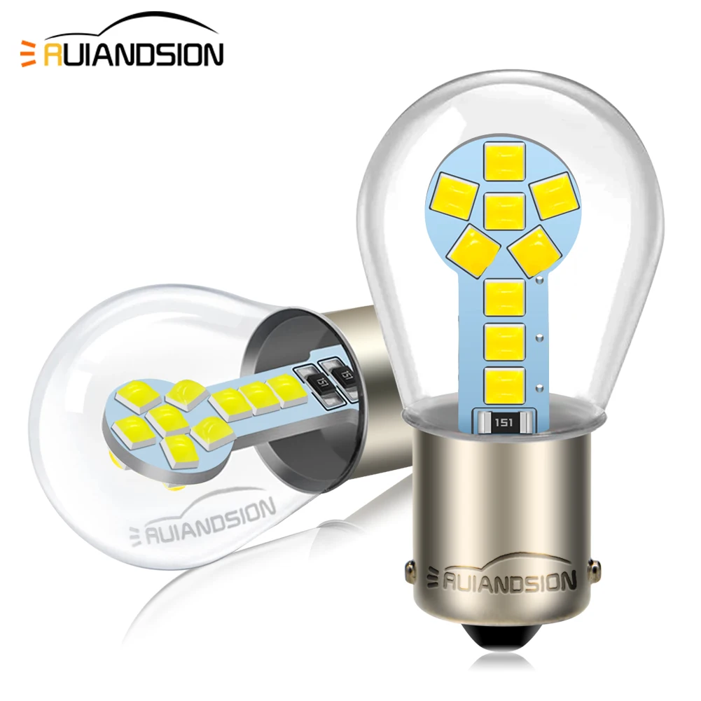 

2PCS 1156 BA15S 12V LED Signal Light 1157 BAY15D Bulb Car Reverse Brake Lamp 6000K For Chevrolet Turn Lights Fit Motorcycle RV