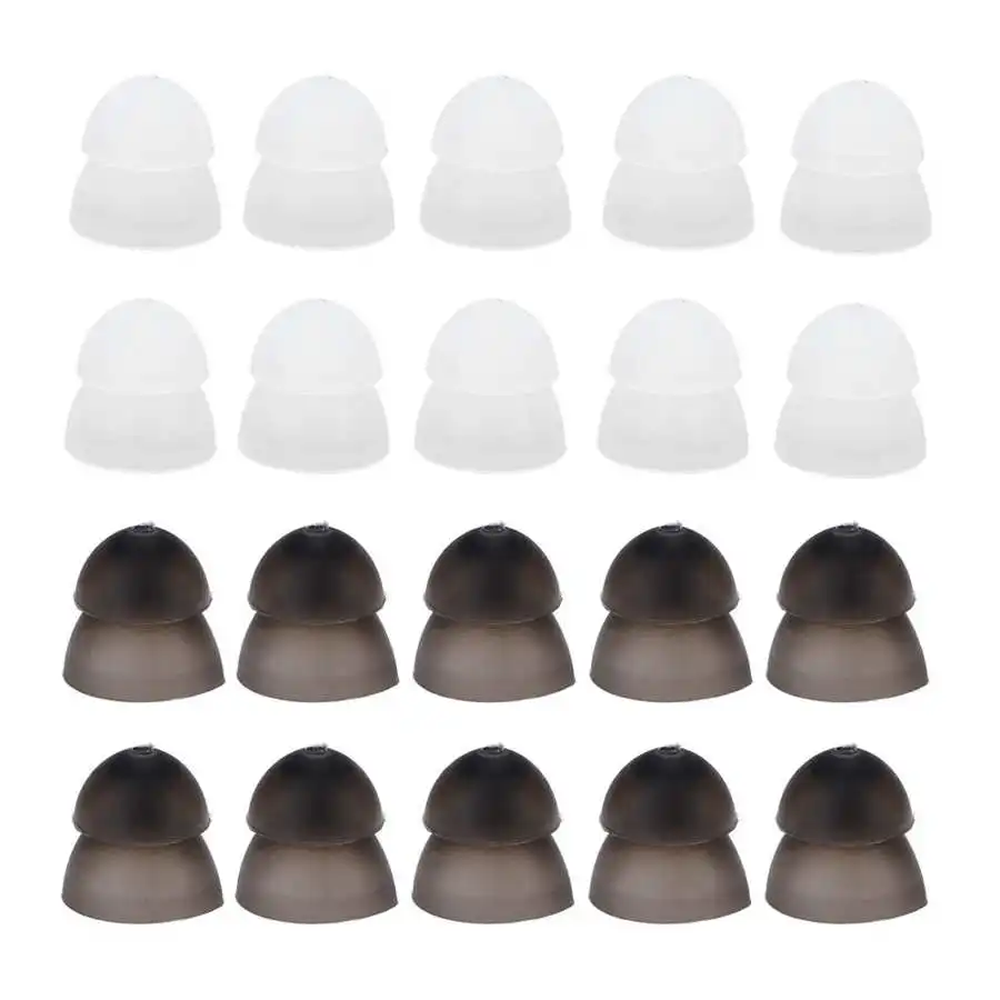 10Pcs Closed Fit Hearing Aid Domes Earplug Silicone Double Layer Anti Static Eartips Replacement Hearing Aid Accessory 8/10/12mm