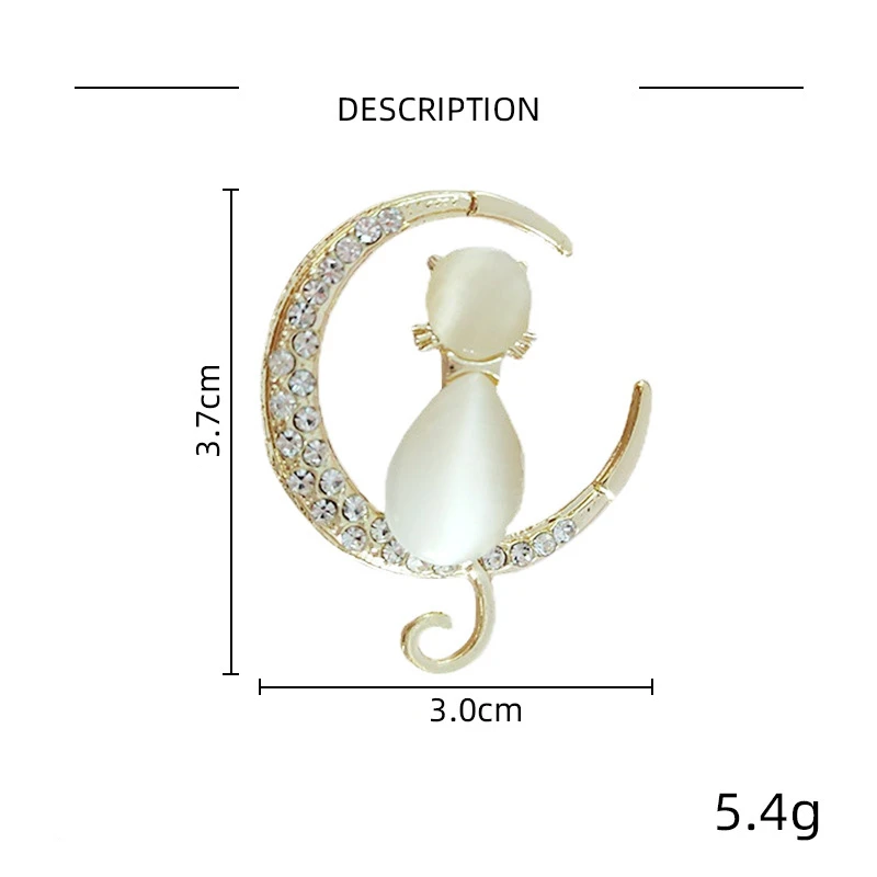 New Sparkling Rhinestone Cute Enamel Cat Brooches for Women Unisex Animal Combo Pins Office Party Casual Accessories Gifts