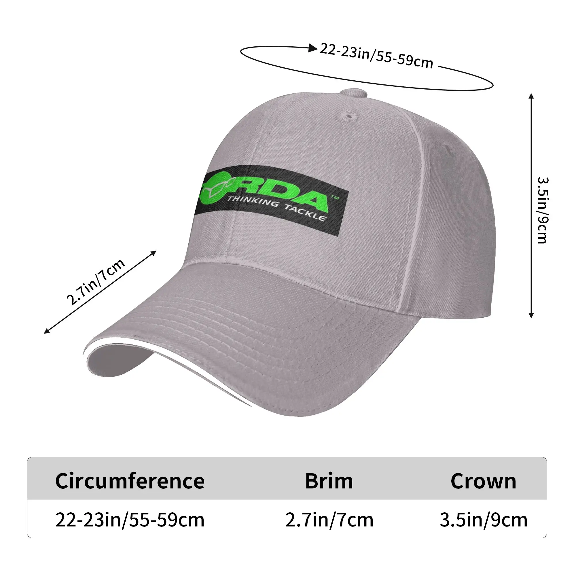 Korda Fishing Logo Fish Carp Fisherman Gift Cap Baseball Caps Adjustable Hat Hip Hop Summer Unisex Baseball Hats Customizable