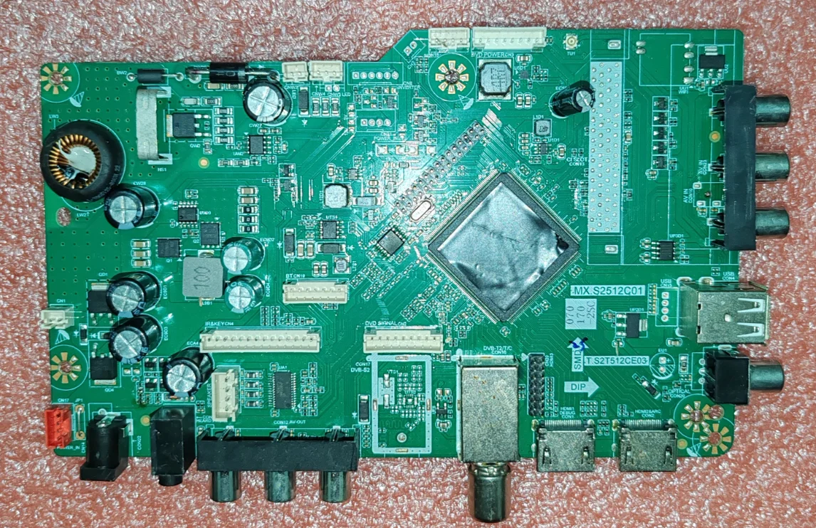 

T.S2T512CE03 MX.S2512C01 Three in one TV motherboard physical photo tested well for 1366x768 52-61v 280ma