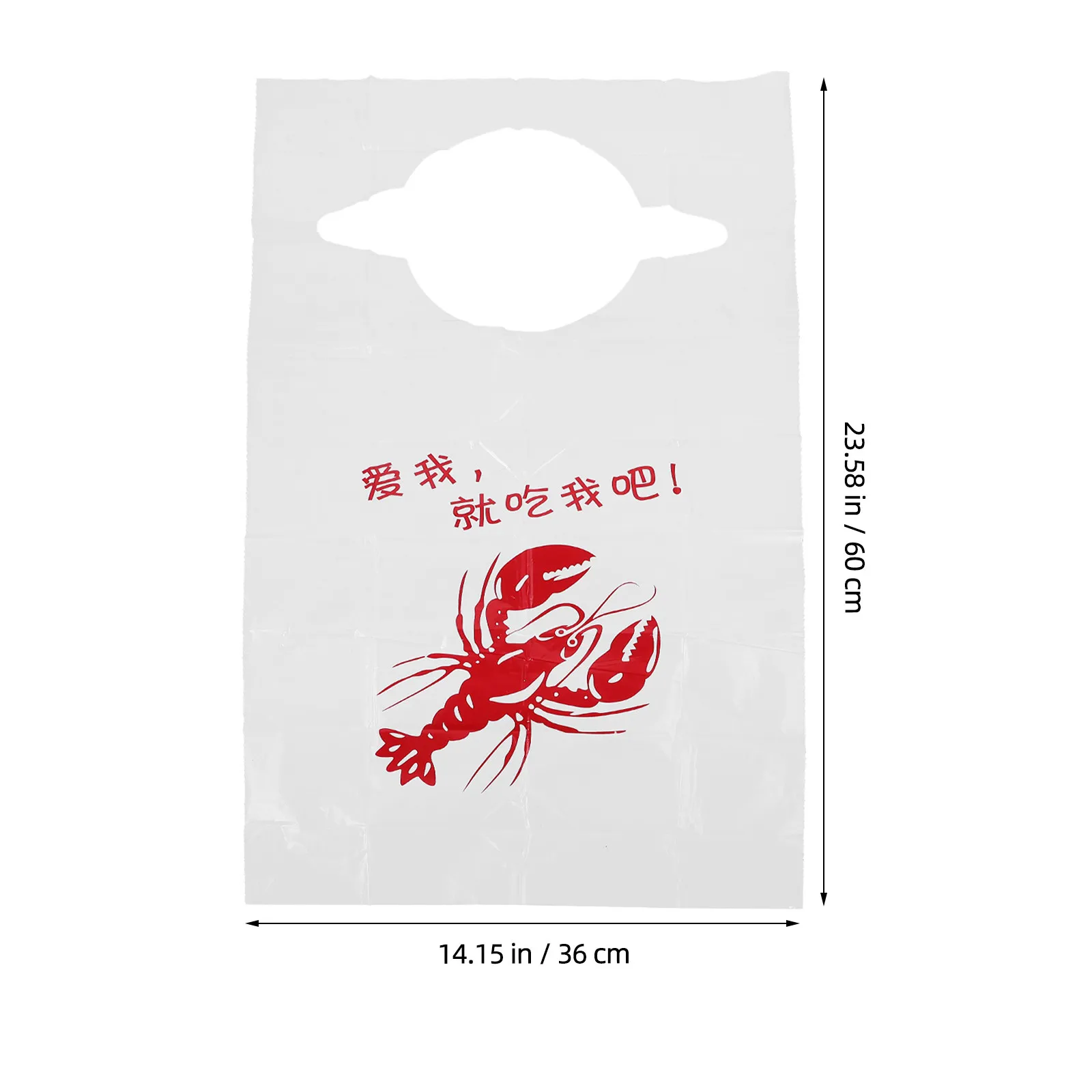 100Pcs Lobster Bibs Disposable Foldable Waterproof Adult Bibs for Seniors Elderly Dining Eating Protective Bib