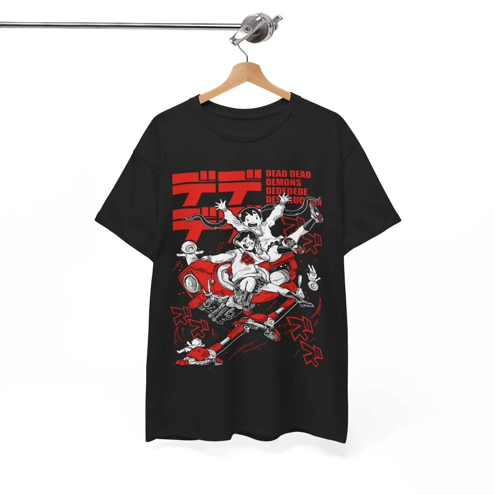 2025 قصيرة الأكمام أنيمي مانغا الميت الميت الشياطين تي شيرت ، إنيو أسانو المحملة ، للجنسين القطن قميص أنيمي المشجعين فضفاض ملابس علوية من القطن تيز