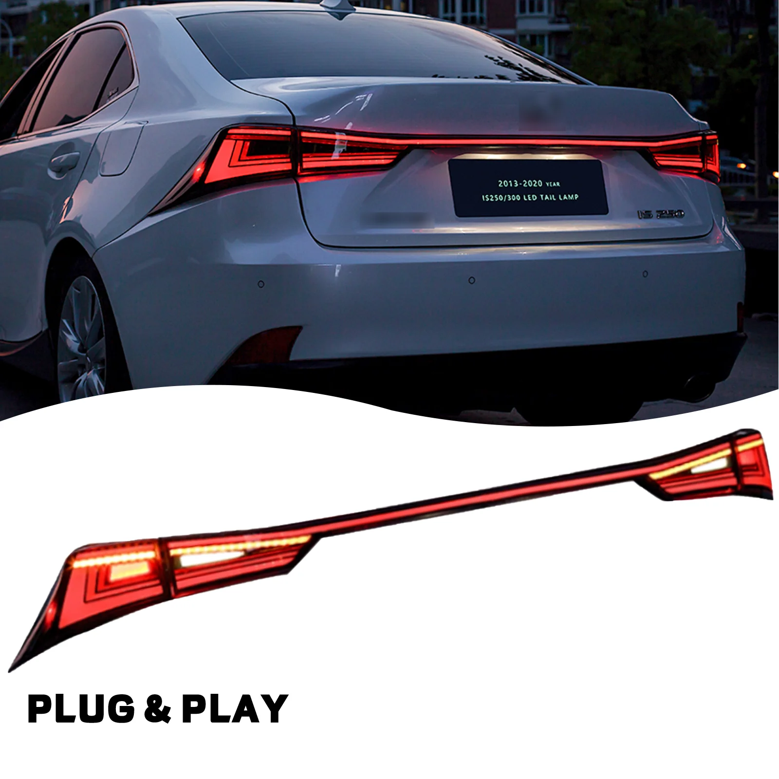 

Car LED Rear Taillights for Lexus IS 250 350 2013-2020 Animation Rear Lamps LED Taillight Assembly