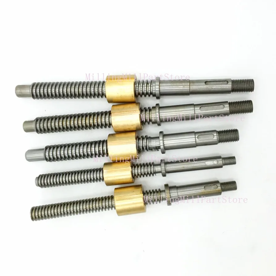 CNC Lathe Tailstock Lead Screw & Nut C6132 C6140A1 C6140D Total Length 252/255/263/285/310/340mm Lathe Accessories