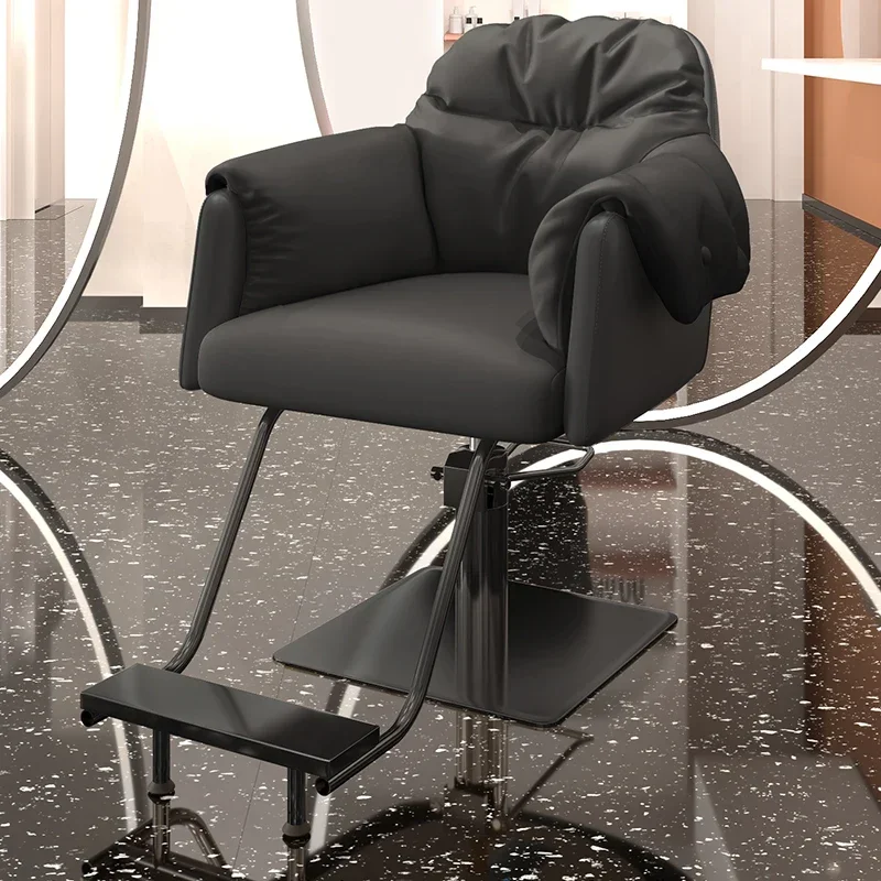 

Barber Chair Pump Vintage Chairs Professional Scissors Braiding Hair Salon Tattoo Swivel Vanity Ergonomic Hairdressing Sofa Red