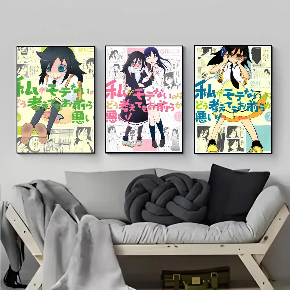 Social Comedy Anime W-WataMote Not Popular Poster Elegant Indoor Artwork Design & Contemporary Home Decor