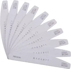 Makartt Nail File 180 240 Grit Doubled Sides Nail Files for Acrylic Nails 10Pcs Washable Emery Boards for Nails Supplies