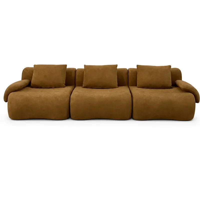 Three Seat Compressed Sofa Fabric Modern Style Adjustable Eco-Friendly OEM/ODM