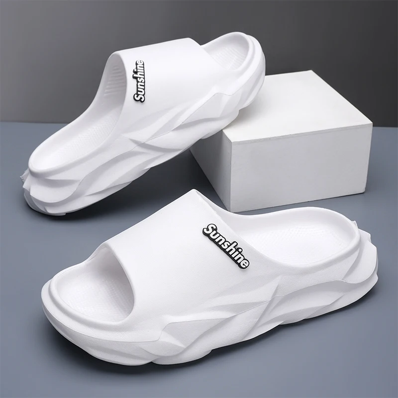 Men New Summer Slippers Simple Fashionable Casual Thick-soled Comfortable Non-slip Wear-resistant Outdoor Sports Beach Sandals