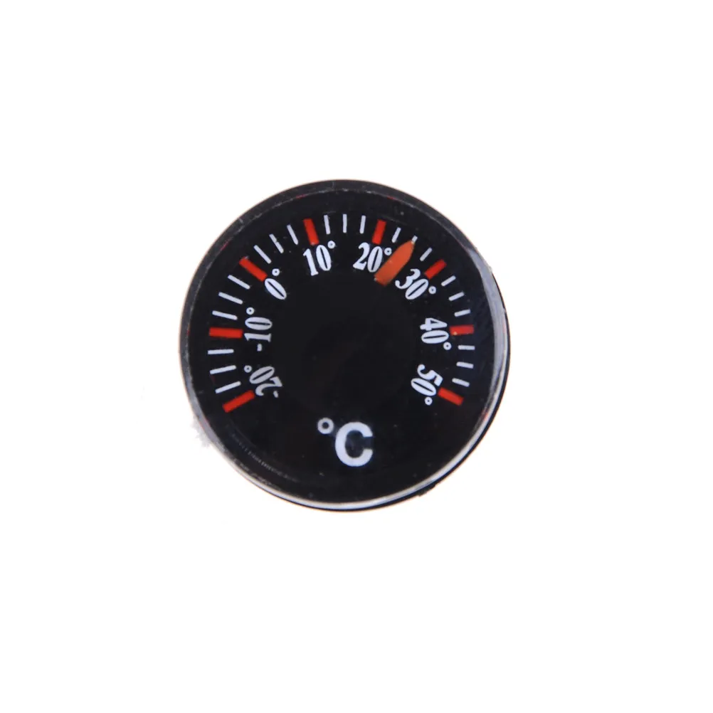 Mini Round Diameter 20mm Outdoor Waterproof Plastic Circular Car Thermometer pointer Degrees Celsius Thermometer 1Pc