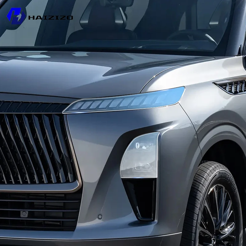 

For INFINITI QX80 2025-2026 Smoke Black TPU Headlight Protection Film Anti-Scratch & UV Resistant Easy Install Vinyl Wrap Kit