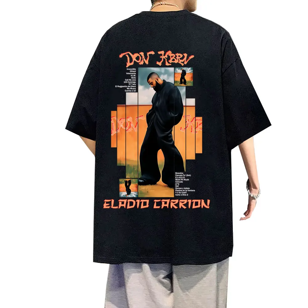 

Rapper Eladio Carrion DON KBRN Merch T-shirt Men Women Fashion Hip Hop Oversized T Shirts Male Casual Vintage Cotton T-shirts