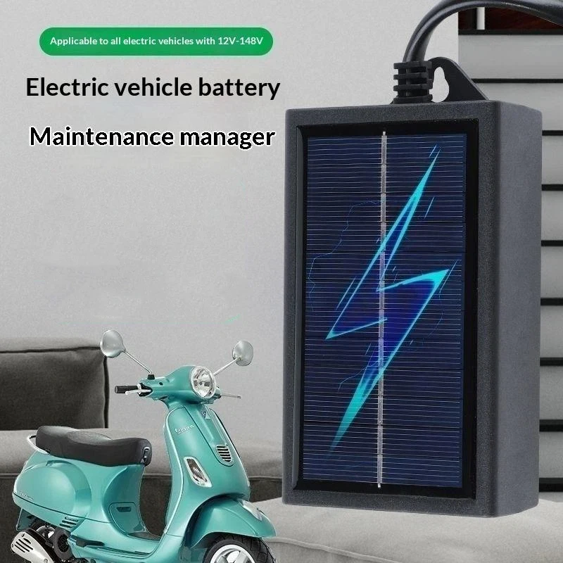 Solar Powered Battery Maintenance Manager 12V To 148V Universal For Electric Car Motorcycles Off Grid Solar Storage Protection