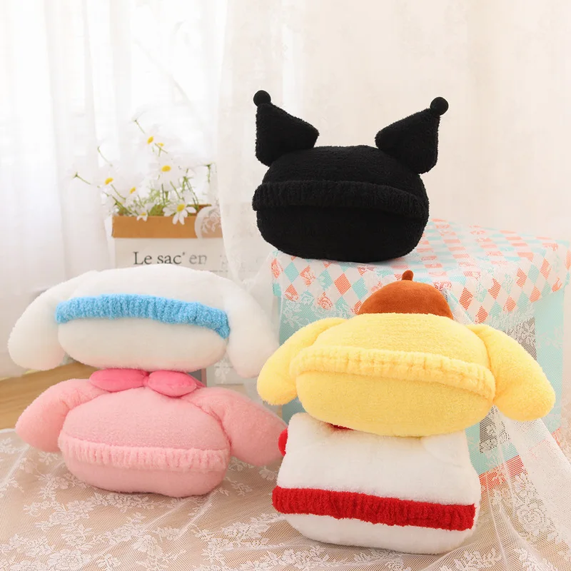 Sanrio Hello Kitty My Melody Kuromi Cinnamoroll Plush Cartoon Car Seat Headrest Chair Neck Pillow Cushion Decoration Toys Gifts