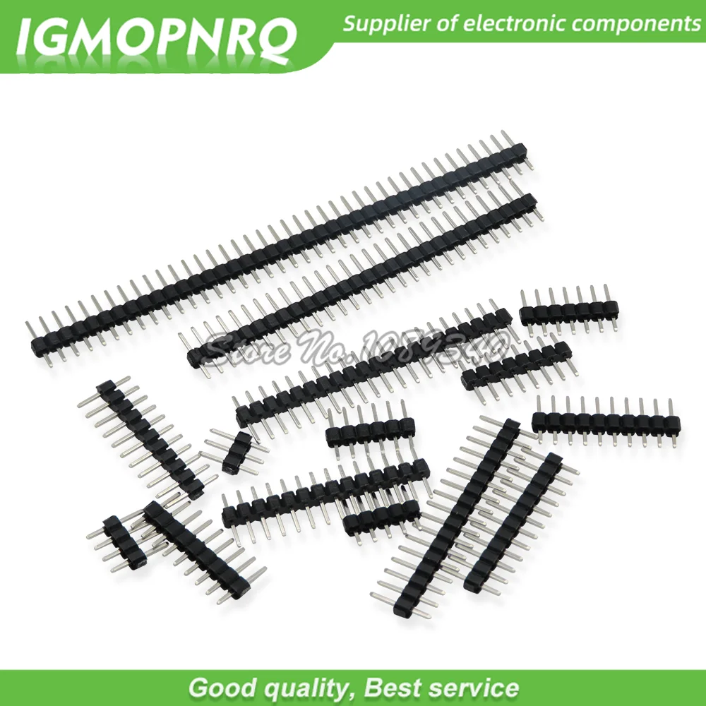 10PCS/lot 2.0MM Single Row Straight Male PIN HEADER 2MM 1X2/3/4/5/6/7/40 PIN Strip Connector Socket 8p/10p/15p/40p