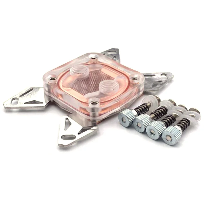 

Computer CPU Cooler Water Cooling Block Copper Base POM Cover for Intel LGA 1155 2011 AMD AM4 Fans