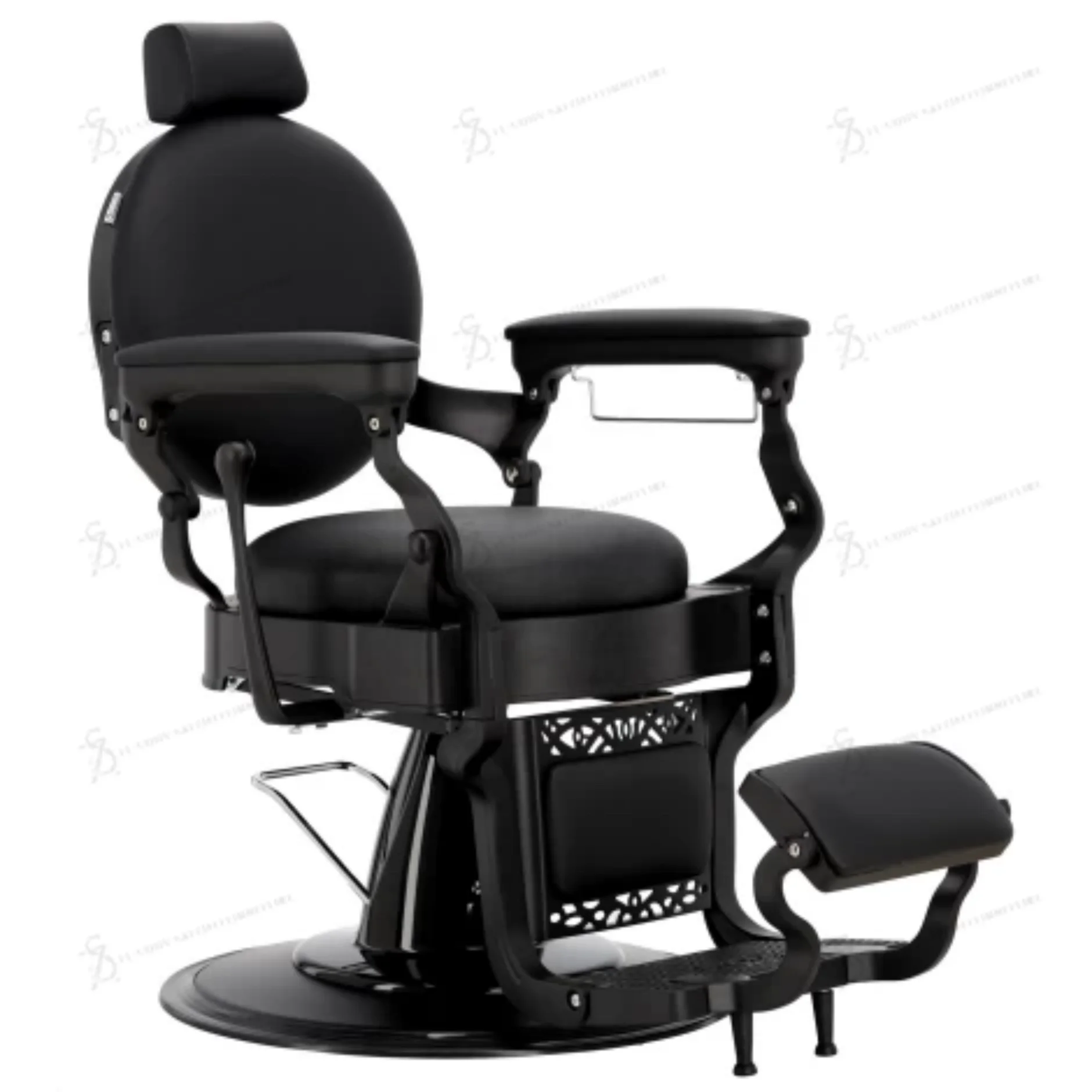 Modern Black Professional Retro Hairdressing Salon Furniture Durable Barber Shop Washing Barber Chair