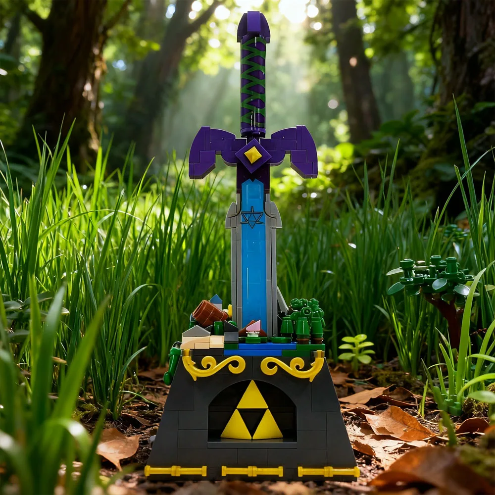 MOC Master Sword 455 шт. строительные блоки сборка игрушки модель меча кирпичи игрушки украшения комнаты Новый год подарки на Рождество и день рождения