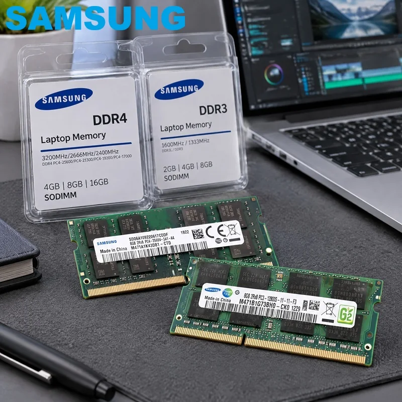 SAMSUNG Memory DDR4 DDR3 Ram 16GB 8GB 4GB Laptop Memoria High Performance SODIMM Ram 1600MHz 1866MHz 2400MHz 2666MHz 3200MHz RAM