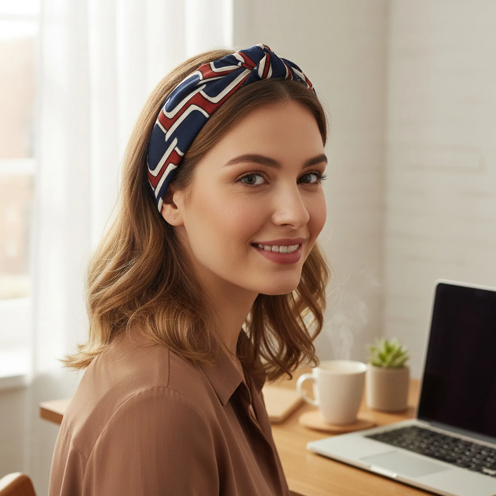 

Women's Solid Color Knot Turban Headband Cross Knot Design Dressy Hairband Fashion Hair Accessories