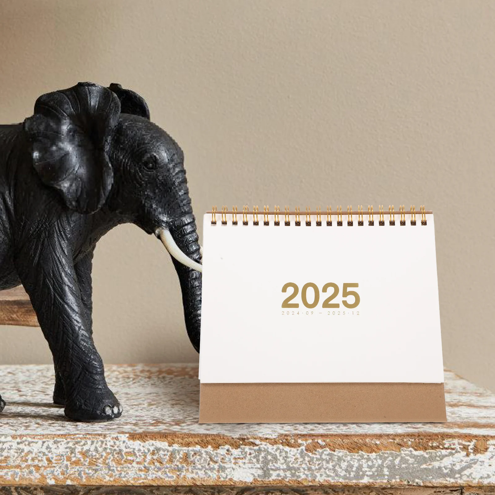 

2025 Standing Desk Calendar Small Style Flip Spiral Bound Track Holidays Planner Office Home School Use 12x9cm