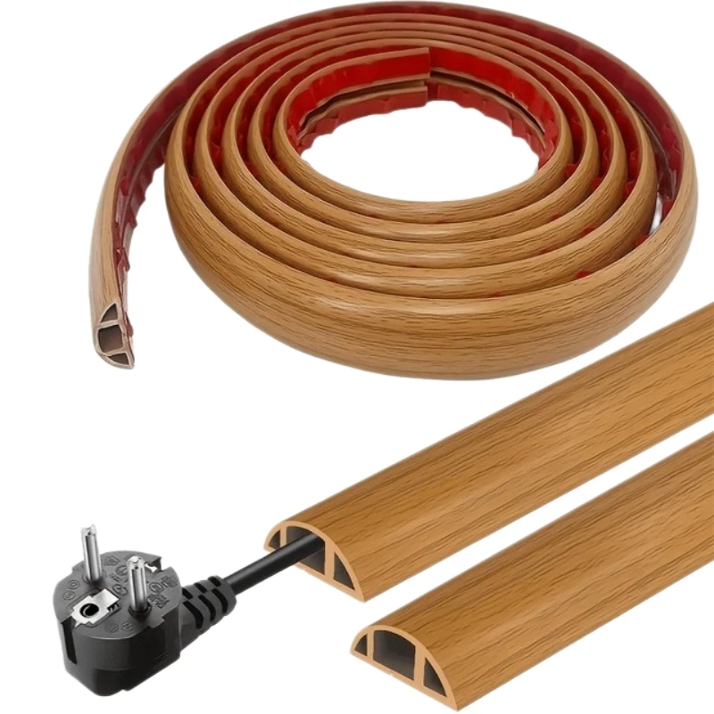 1PC Adhesive PVC Floor Cable Cover Suitable for Wiring Concealment - Template Cover with Heat Insulation, Impact Resistant