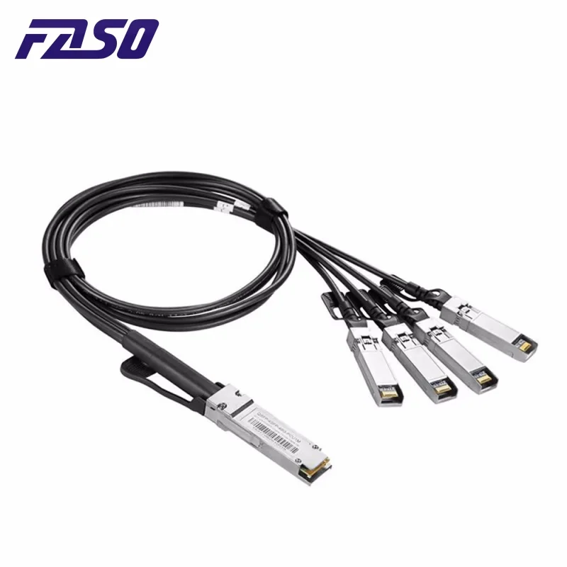 DAC 40G QSFP To 4*10G SFP+ Cable 0.5/1/2/3/5M Copper SFP + Direct Attach Passive DAC Cables Compatible with Cisco/MikroTik