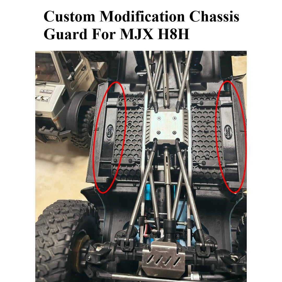 1/8 RC Offroad Truck Custom Chassis Skid Plate Guard Protection Set For MJX H8H RC Vehicle Hobby Styling Tuning Parts
