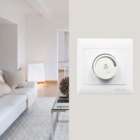 White 220V 10A Adjustable Dimmer Switch Brightness Controller Lamp Light Switch