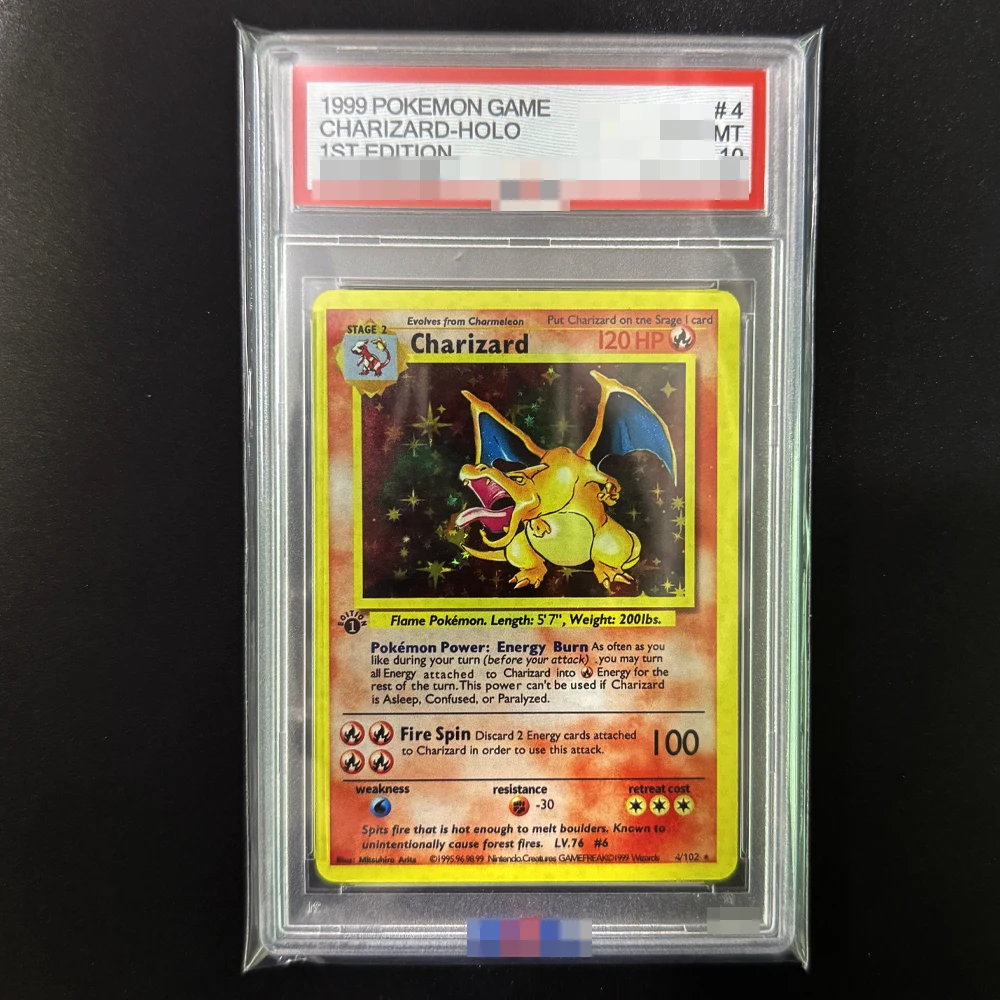 

Diy 1999 игра Pokemon CHARIZARD-HOLO коллекционная карта самодельная копия градуированных карт PTCG аниме игровая карта подарок