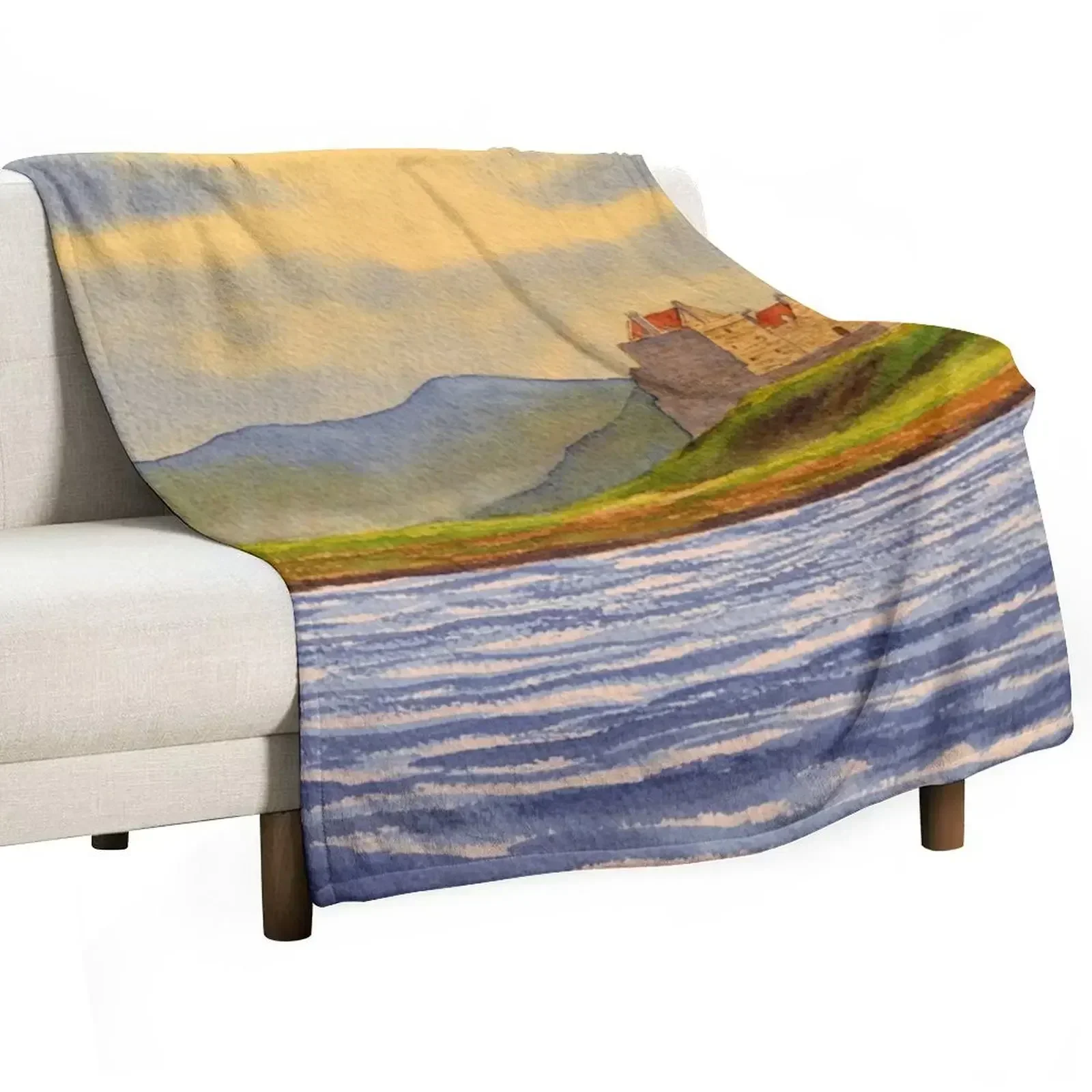 Duart Castle Isle Of Mull Scotland Throw Blanket for winter Hairys Luxury Brand Blankets Sofas Of Decoration Blankets