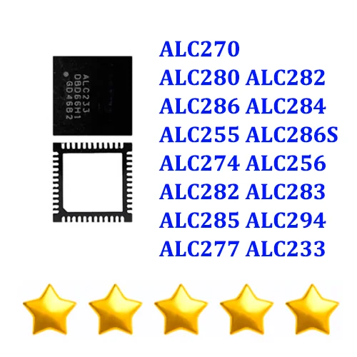 5pcs/lot Sound card IC ALC286 ALC284 ALC255 ALC286S ALC274 ALC256 ALC282 ALC283 ALC285 ALC294 ALC233 ALC277 ALC270 ALC280 ALC282