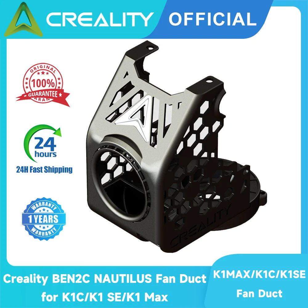 Creality BEN2C NAUTILUS K1 MAX Fan Duct 360° Circular Cooling Flow Fan Duct for K1 Max/K1C/K1 SE Upgraded 3D Printer Accessories