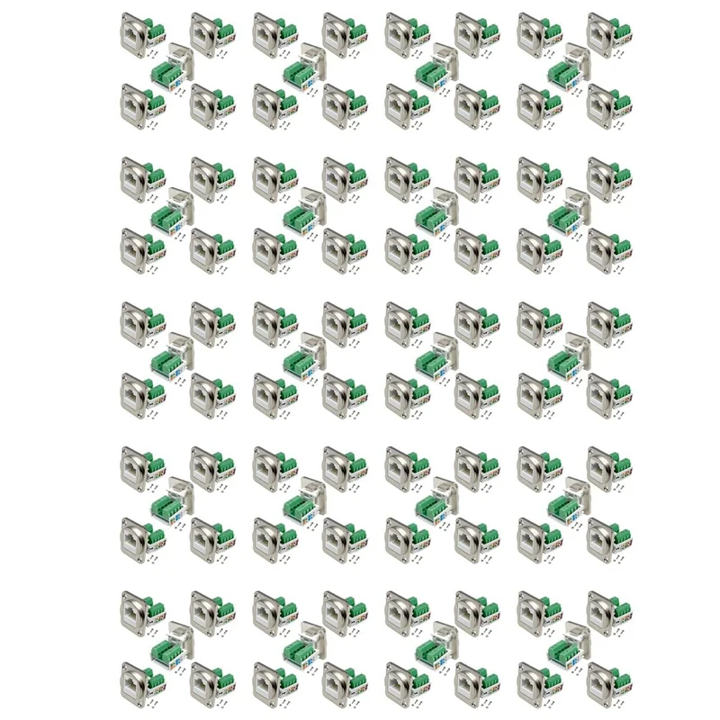 جديد-20X RJ45 لوحة جبل المسمار محطة محول ، RJ45/8P8C لوحة جبل موصل ، D-نوع RJ45 أنثى محطة لحام