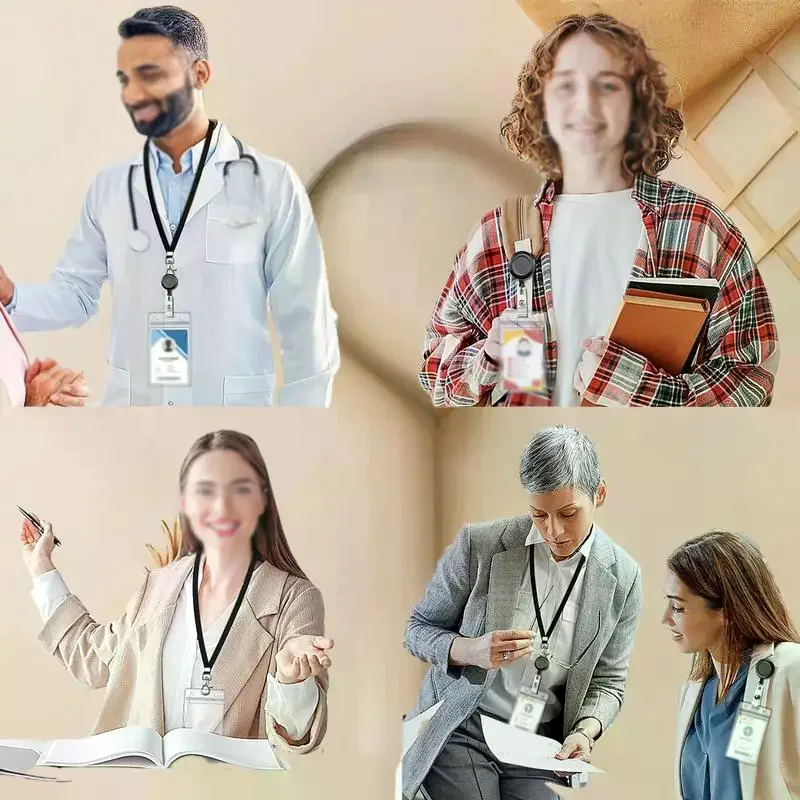 

1/2/3 шт., втягивающий рулон бейджа, водонепроницаемый чехол для карт из ПВХ, рабочий держатель для удостоверений личности, нагрудная доска, защитный чехол