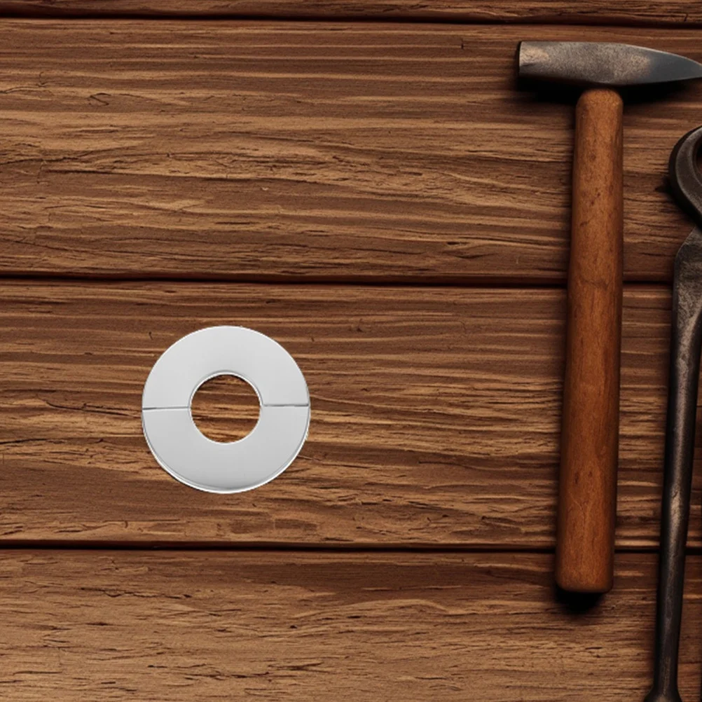 

4Pcs Stainless Steel Wall Split Flange Round Water Pipe Covers Plumbing Plate Faucet Escutcheons for Kitchen Bathroom Toilet