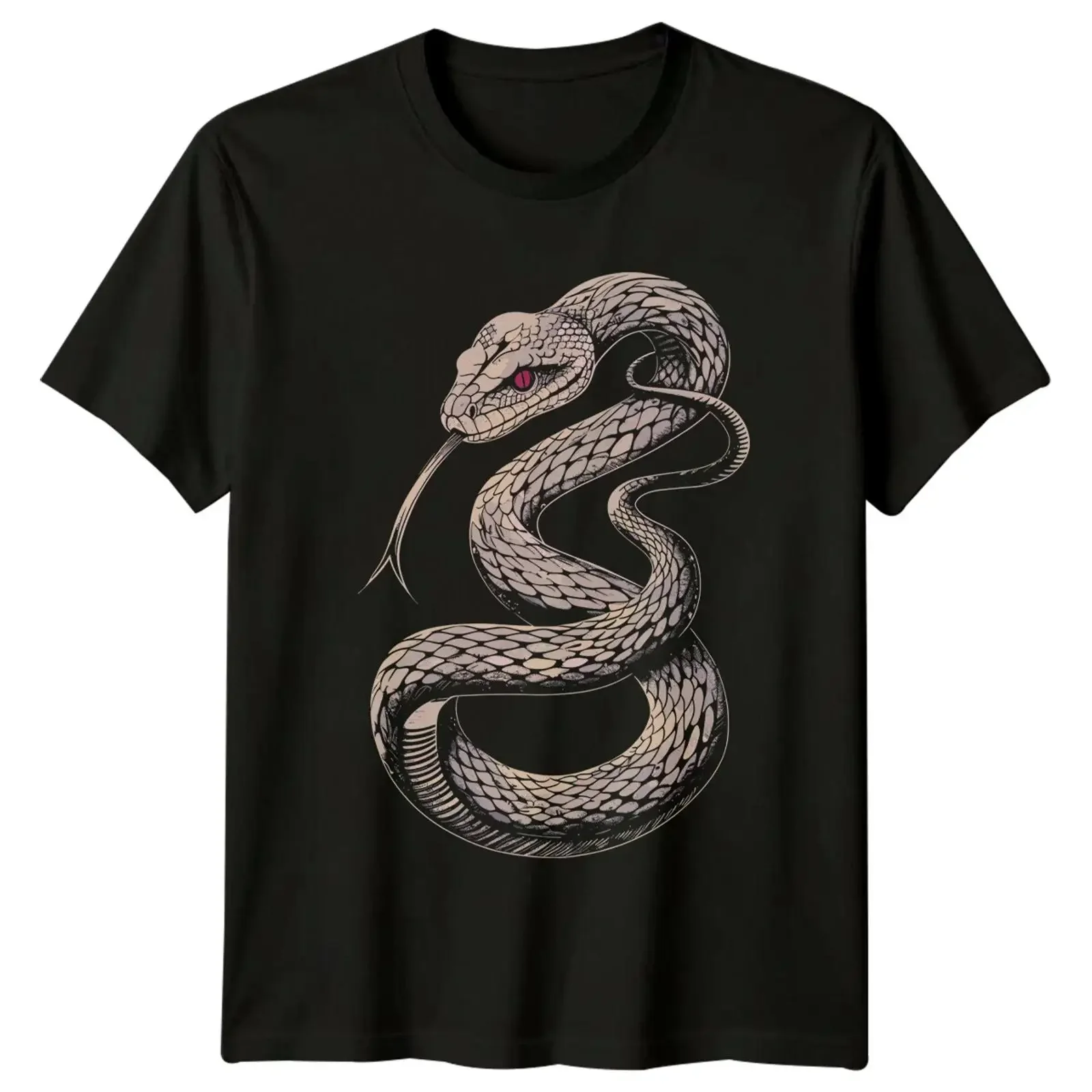 Schlange Reptil Haustier Tiere Herren T Shirt Damen Grafik Top vintage Washed Comfortable Top For Everyday Wear Casual homme