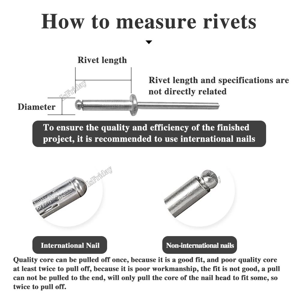 Strumento pneumatico rivettatrice pneumatica a tre griffe pistola per rivettatura pneumatica per impieghi gravosi-capacità 2.4/3.2/4.0/4.8, strumento di rivettatura per unghie industriale