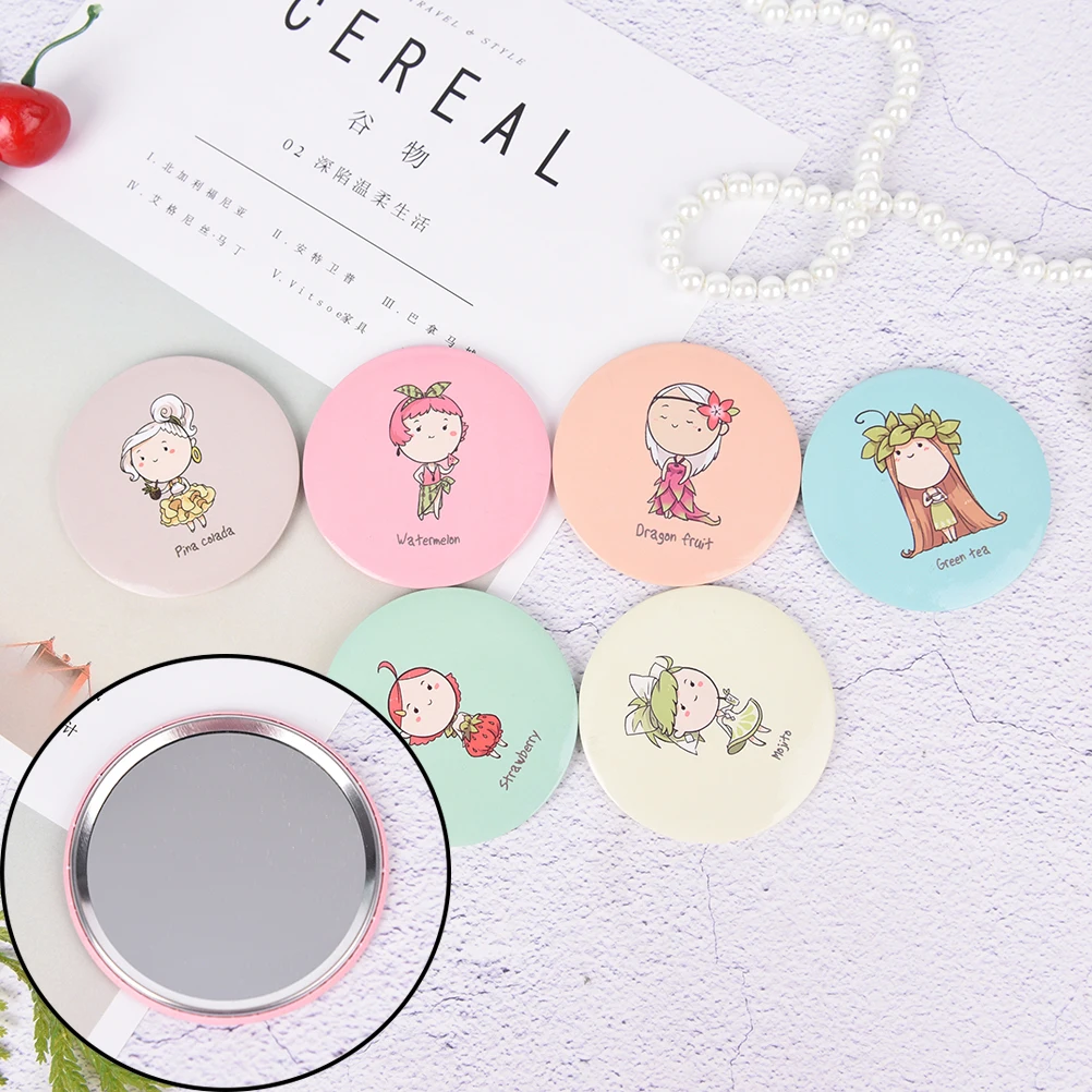 TSHOU686 Cute Girl Mini Pocket Makeup Mirror Cosmetic Compact Mirrors Espelho De Maquiagem Espejos De Bolsillo Friut Design